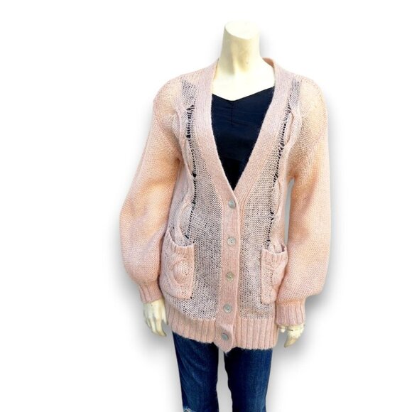 ST. ROCHE Wool Mohair Knit Cardigan - Picture 2 of 9